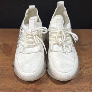 Steve Madden White Mesh Sneakers